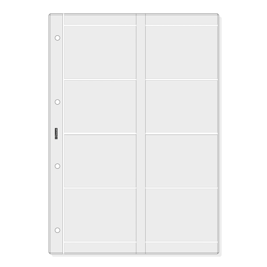 Finocam R4066 Pack de 6 Fundas Portatarjetas para Agendas Open - Formato A4 - 210x2x297mm - PVC - Color Gris Claro 1