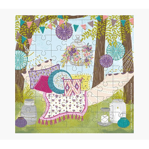 Pictura Tarjeta Puzzle - 15.5x15.5cm - Tematica Hamaca - 49 Piezas - Incluye Sobre Blanco - Certificacion FSC