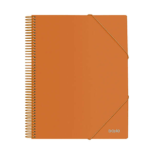 Dohe Carpeta con 20 Fundas Tamaño A4 - Tapa de Polipropileno Opaco de 800 Micras - Fundas Transparentes de 80 Micras - Espiral de Plastico Colorido - 