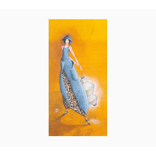 Pictura Aquarupella Gaëlle Boissonnard Tarjeta Doble 10.5x21cm - Acabado en Barniz de Relieve UV Grueso - Laminado Mate de Tacto Suave - Papel con Cer