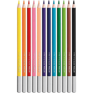 Pelikan Caja de 12 Lapices Hexagonales con Pincel - Mina Antirotura - Acuarelables - Incluye Pincel - FSC