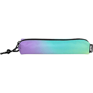 Milan Sunset Estuche Portatodo Mini Redondo - Tejido Resistente a las Roturas y Rasgaduras - Medidas 20,5x4,5x5cm - Color Turquesa