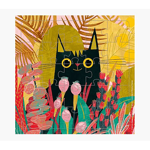 Pictura Tarjeta Puzzle Gatos - 15.5x15.5cm - 25 Piezas - Tematica Felina - Incluye Tarjeta Plegada y Sobre Blanco - Certificacion FSC