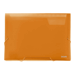 Dohe Clasificadores Acordeon de 13 Departamentos - Tamaño A4 Apaisado - Fabricados en Polipropileno Translucido de 700 Micras - con Cierre de Gomas