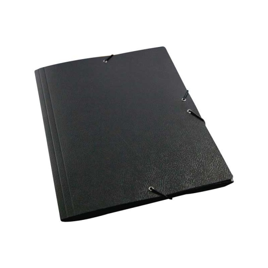 Mariola Carpeta A3 Carton Compacto Gofrado Solapas - Formato A3 - Medidas 37x50cm - Cierre con Goma Elastica - Color Negro 1