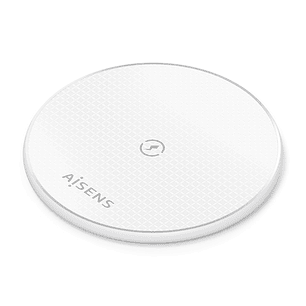 Aisens Cargador Inalambrico 15W - USB-C - Protocolo Qi - Proteccion Contra Sobretension, Sobretemperatura y sobrecorriente - Color Blanco