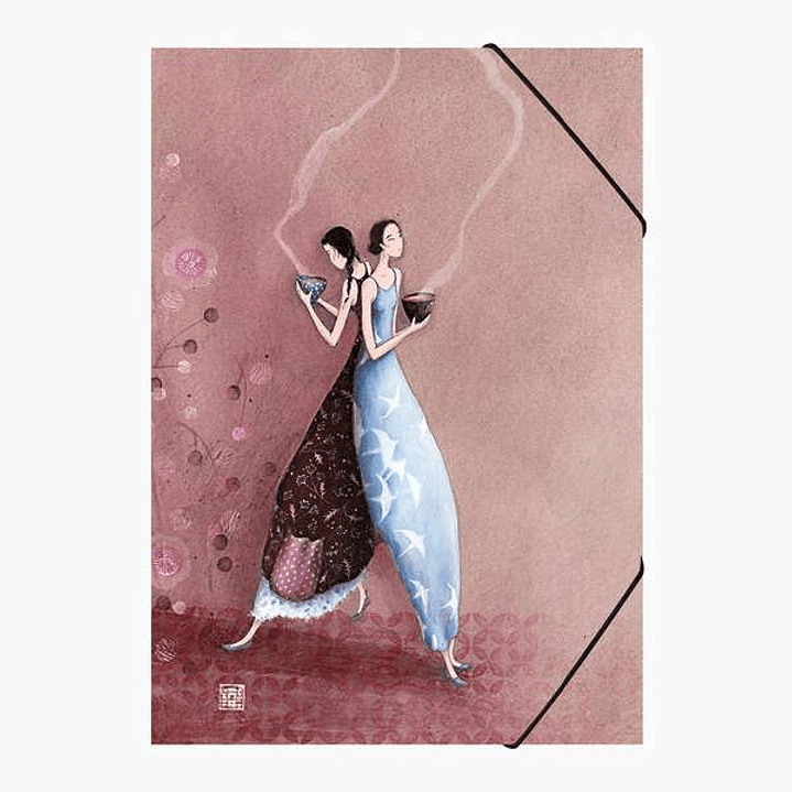 Pictura Gaëlle Boissonnard Carpeta con Cierre de Gomas - para Formato A4 - Cierre con Goma Elastica Redonda - Ideal para Organizar Documentos 1