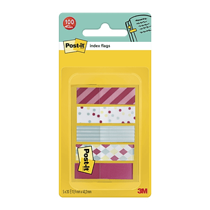Post-It Index Dispensador con 100 Marcadores de Indice Reposicionables - Forma Rectangular - Colores Surtidos