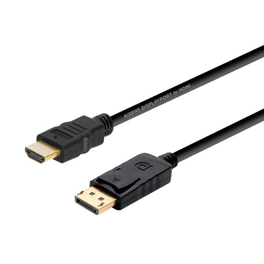 Aisens Cable Conversor Displayport a HDMI - DP/M-HDMI/M - 2.0m - Color Negro 1