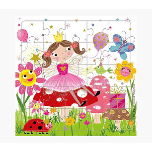 Pictura Tarjeta Puzzle - 15.5x15.5cm - Tematica Hadas - 25 Piezas - Incluye Tarjeta Plegada y Sobre Blanco - Certificacion FSC