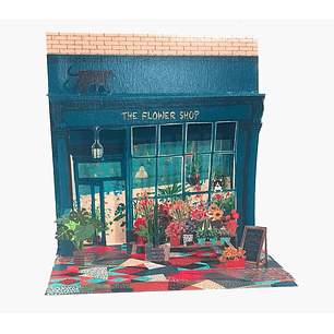 Pictura Tarjeta 3D Pop-Up - 16x16cm - Tematica Floristeria - Embolsada Individualmente - Incluye Sobre Blanco - Papel con Certificacion FSC