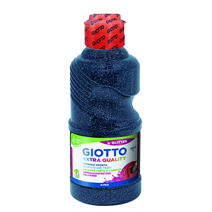 Giotto Extra Quality Glitter Tempera - 250ml - Lispa para el Uso - Botella Bio Pet - Color Azul Oscuro