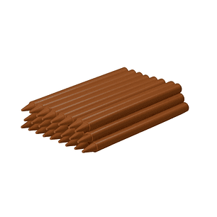 Jovi Plasticolor Estuche de 25 Ceras Plasticas - Resistentes - No Manchan - Agradable de Rayar - Acabado Brillante - Color Marrón