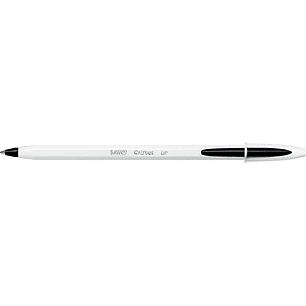 Bic Cristal Up Boligrafo de Bola - Punta de 1.2mm - Tinta con Base de Aceite - Cuerpo Blanco - Color Negro