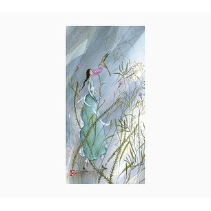 Pictura Aquarupella Gaëlle Boissonnard Tarjeta Doble 10.5x21cm - Acabado en Barniz de Relieve UV Grueso - Laminado Mate de Tacto Suave - Papel con Cer