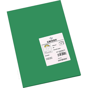 Canson Guarro Pack de 50 Cartulinas Iris A4 de 185g - 21x29.7cm - Color Verde Abeto