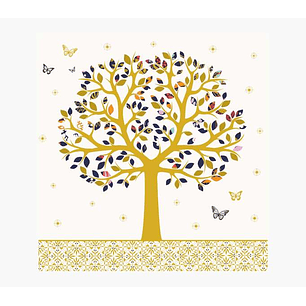 Pictura Tarjeta Arabesque - 16x16cm - Tematica de Arboles - Tarjeta Triptica sin Envoltorio - Incluye Sobre Blanco - Papel con Certificacion FSC