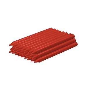 Jovi Plasticolor Estuche de 25 Ceras Plasticas - Resistentes - No Manchan - Agradable de Rayar - Acabado Brillante - Mezclables - Duraderas - Color Ro