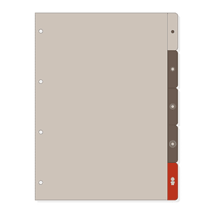 Finocam R4063 Separadores Laterales para Agendas Open - 6 Solapas - Formato A4 - 220x2x297mm - PVC - Color Marron