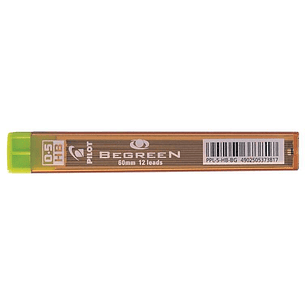 Pilot Pack de 12 Minas Begreen 0.5 para Portaminas - Dureza HB - Trazo 0.5mm - Estuche 100% Plastico Reciclado