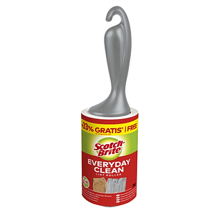 Scotch-Brite Everyday Clean Rodillo Quitapelusas Adhesivo - 75 Hojas - Color Negro