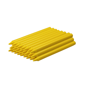 Jovi Plasticolor Estuche de 25 Ceras Plasticas - Resistentes - No Manchan - Agradable de Rayar - Acabado Brillante - Gran Duracion - Color Amarillo