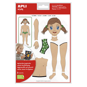 Apli Bolsa de Gomets Tematicos el Cuerpo - 26 Gomets - Adhesivo Removible - Desarrollados con Educadores - Ayuda a Identificar Partes del Cuerpo - Des