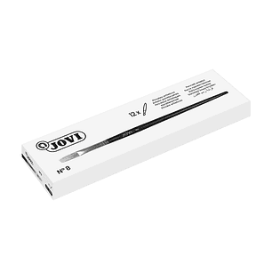 Jovi Pinceles Artisticos Planos Pelo de Cerda Nº 8 - Pelo Natural - Mango de Madera - Punta Plana - Pelo Duro - Color Varios