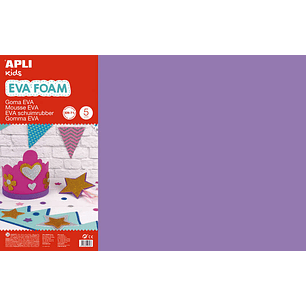 Apli Goma Eva Lila 600x400 - 5 Hojas de Espuma Suave y Flexible