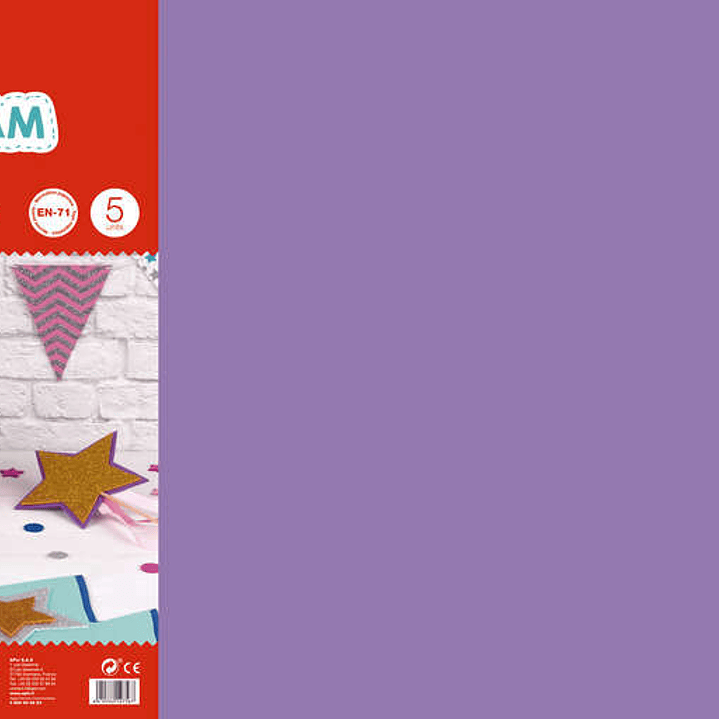 Apli Goma Eva Lila 600x400 - 5 Hojas de Espuma Suave y Flexible 1