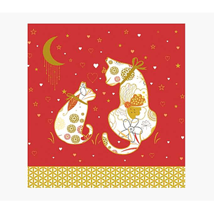 Pictura Tarjeta Arabesque - 16x16cm - Tematica Gatos - Tarjeta Triptica - Incluye Sobre Blanco - Papel con Certificacion FSC