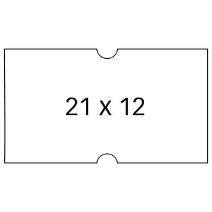 Apli Pack de 6000 Etiquetas Blancas para Maquinas Etiquetadoras de Precios de 1 Linea - Tamaño 21 x 12mm - 6 Rollos con 1000 Etiquetas Cada Uno - Adhe
