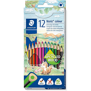 Staedtler Noris Colour 187 Pack de 12 Lapices Triangulares de Colores - Resistencia a la Rotura - Colores Surtidos