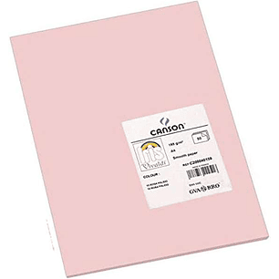 Canson Guarro Pack de 50 Cartulinas Iris A4 de 185g - 21x29.7cm - Color Rosa