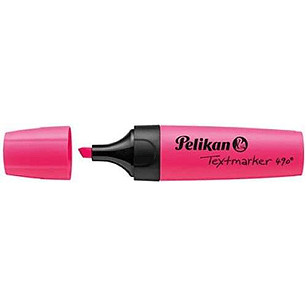 Pelikan Subrayador Textmarker 490 - Base de Agua - 3 Anchos de Trazo - Color Rosa Fluoresencete