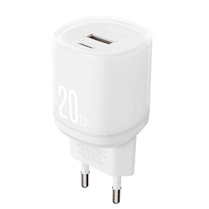 XO L144 Cargador de Corriente 20W - USB-A y USB-C - PD 3.0 - Color Blanco