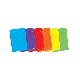 Enri Plus Cuaderno Espiral Formato Cuarto 1 Linea - 80 Hojas 90gr con Margen - Cubierta de Plastico - Colores Surtidos