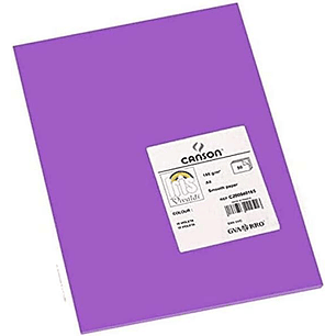 Canson Guarro Pack de 50 Cartulinas Iris A4 de 185g - 21x29.7cm - Color Violeta