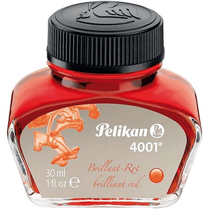 Pelikan Tinta 4001 No.78 - Frasco 30ml - Frasco de 30ml - Asegura el Perfecto Funcionamiento de la Estilografica - Color Rojo