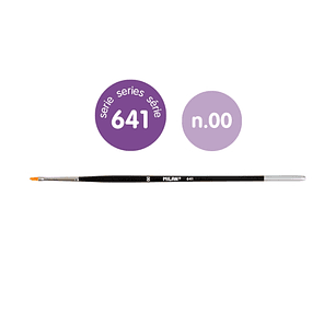 Milan 612 Premium Synthetic Pack de 6 Pinceles Lengua de Gato Numero 00 - Bolsa con Colgador - Pelo Sintetico - Mango Corto - Color Negro