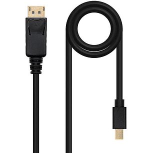 Nanocable Cable Mini DP Macho a DisplayPort Macho 2m - Color Negro