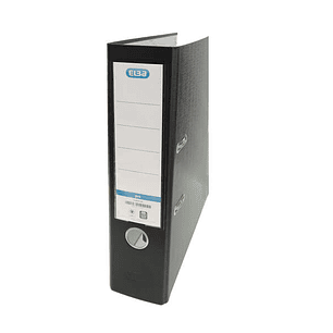 Elba Rado Top Archivador Tamaño Folio - Con Palanca y Rado - Ancho de 80mm - Forrado Exterior de Plastico - Interior de Papel - Color Negro