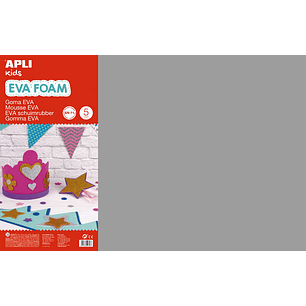 Apli Goma Eva Gris 600x400 - 5 Hojas de Alta Calidad y Facil de Cortar