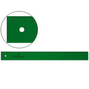 Faber-Castell Regla Tecnica Recta 40cm - Color Verde Transparente