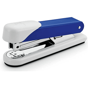 Novus Stabil Grapadora de Sobremesa - Capacidad de grapado 30 Hojas - Grapas 24/6, 26/6 - Grapado Abierto, Cerrado y Clavado - Color Blanco/Azul