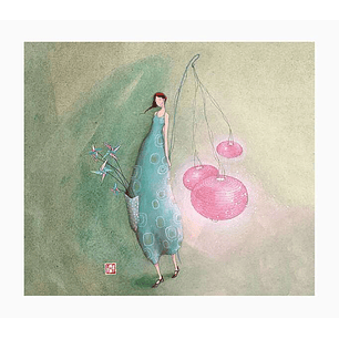 Pictura Gaëlle Boissonnard Tarjeta Doble - Acabado en Barniz de Relieve UV Grueso - Laminado Mate de Tacto Suave - 10.5x21cm - Papel con Certificacion