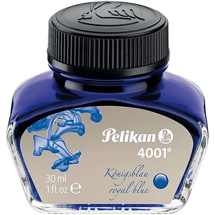 Pelikan Tinta 4001 No.78 - Frasco 30ml - Tinta de Alta Calidad - Frasco de 30ml - para Estilograficas - Color Azul Real