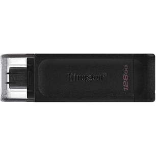 Kingston DataTraveler 70 Memoria USB Tipo C 128GB - USB-C 3.2 Gen 1 - Con Tapa - Color Negro (Pendrive)