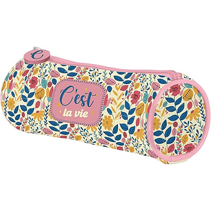Dohe C`est la Vie Portatodo Simple Redondo - Cierre con Cremallera y Tirador de Goma