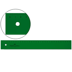 Faber-Castell Regla Tecnica Recta 30cm - Color Verde Transparente